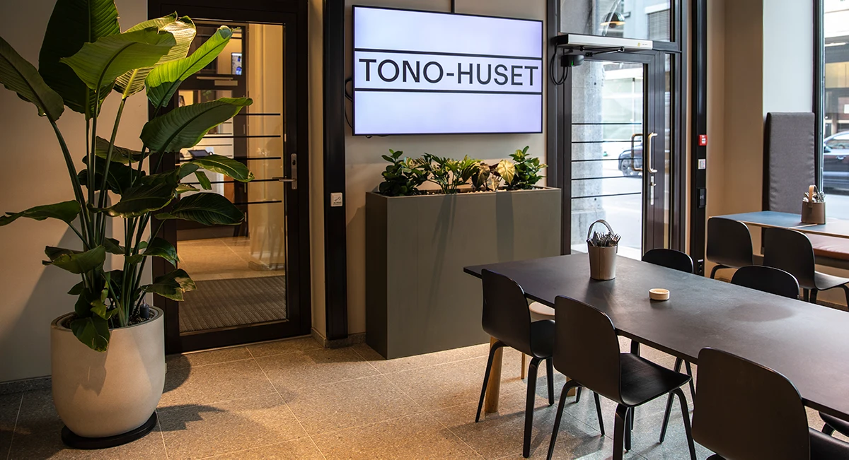 Innendørsbeplantning i kantine
